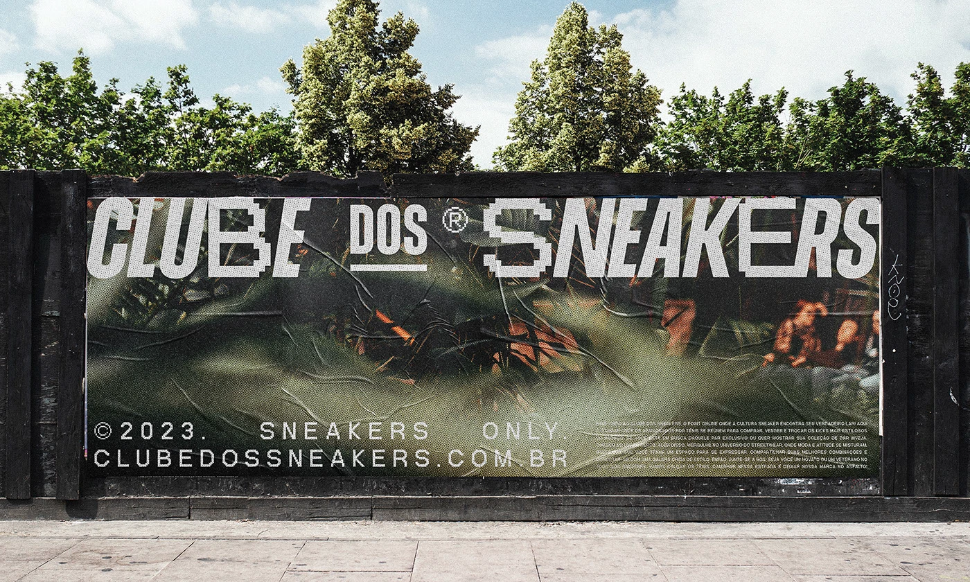 Campanha do Clube dos Sneakers em um outdoor